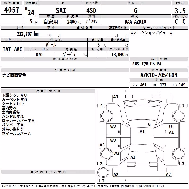 TOYOTA SAI