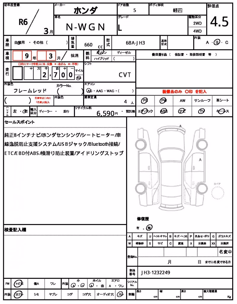 HONDA N-WGN