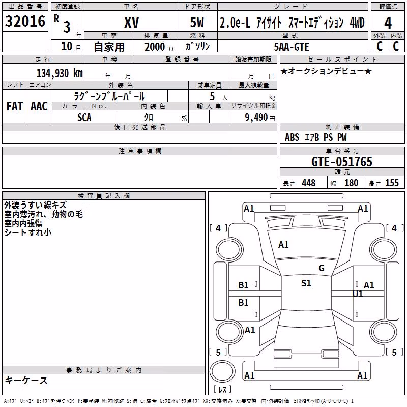 SUBARU XV