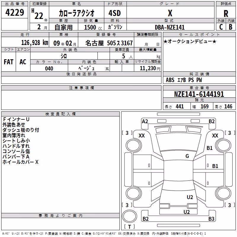 TOYOTA COROLLA AXIO