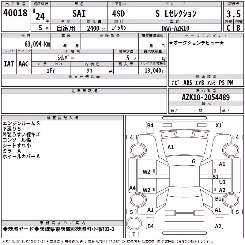 TOYOTA SAI