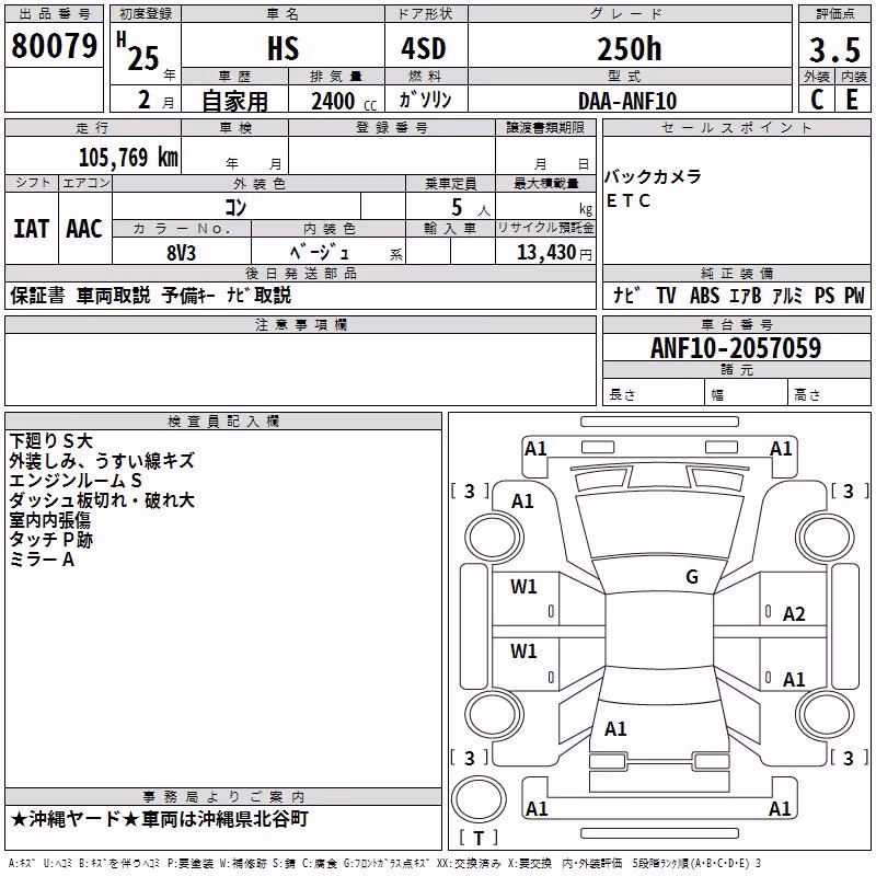 LEXUS HS250H