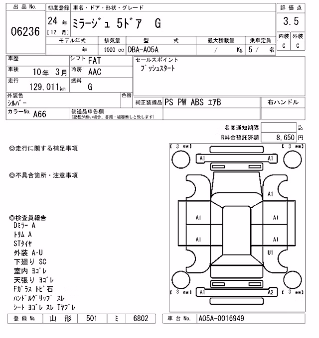 MITSUBISHI MIRAGE