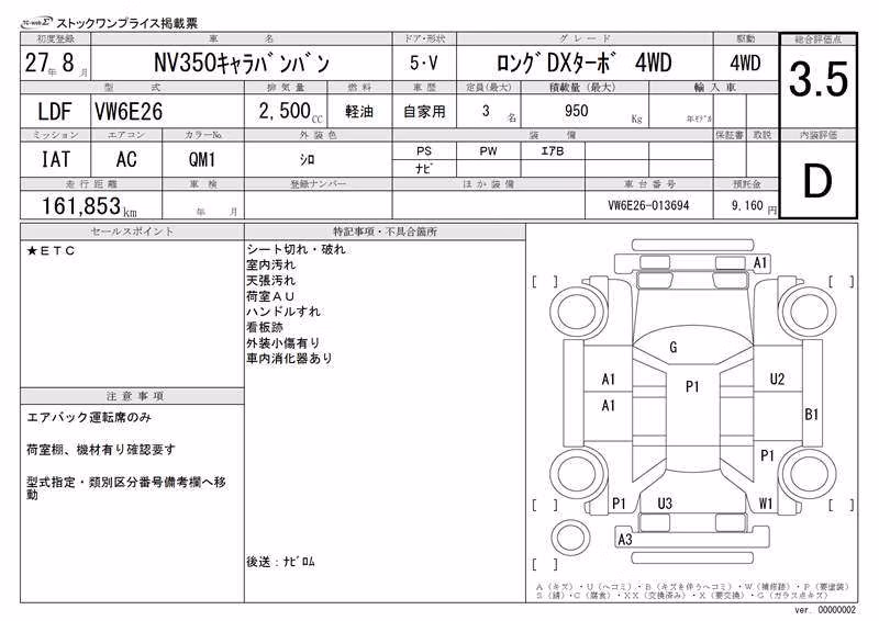 NISSAN NV350 CARAVAN