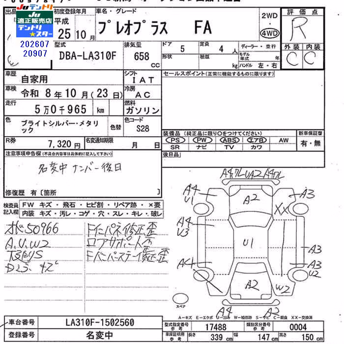 SUBARU PLEO PLUS