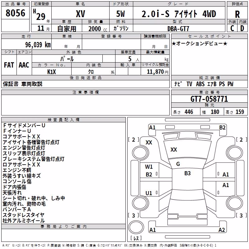 SUBARU XV