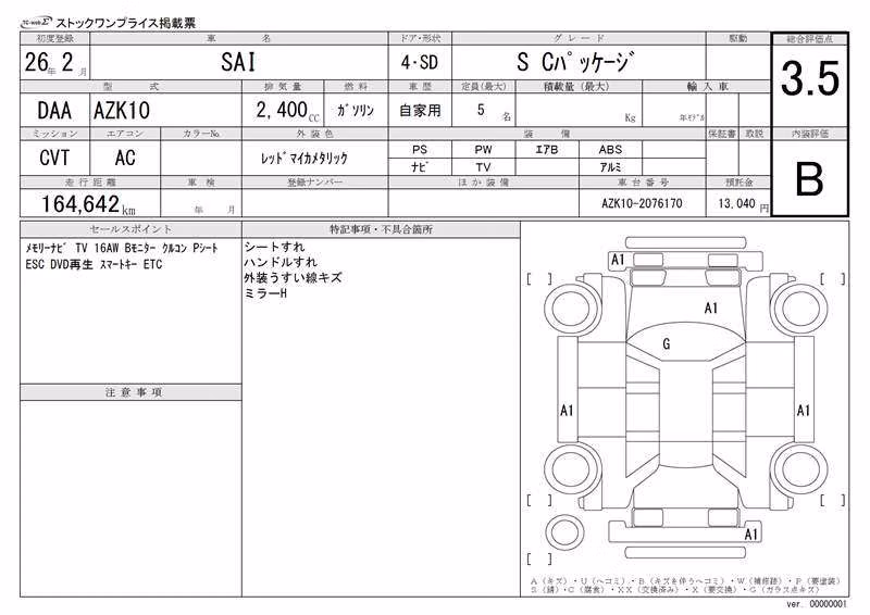 TOYOTA SAI