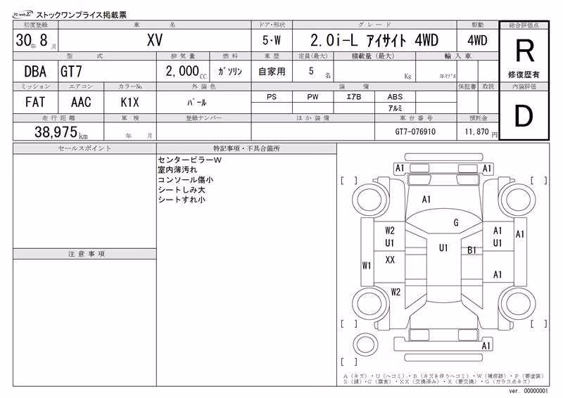 SUBARU XV