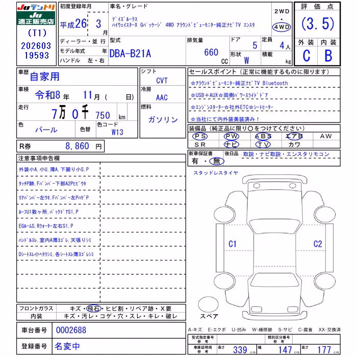 NISSAN DAYZ ROOX
