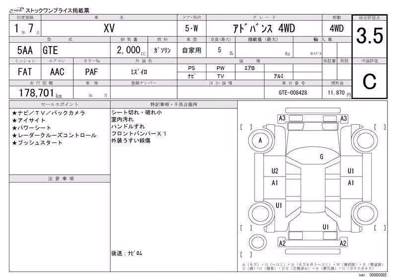 SUBARU XV