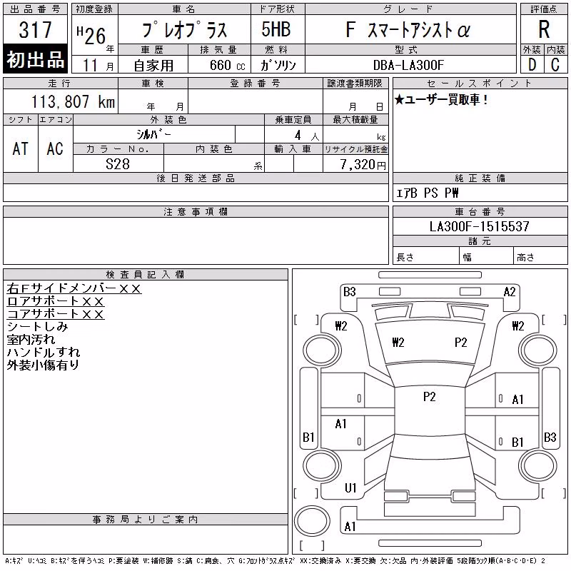 SUBARU PLEO PLUS