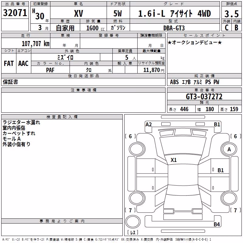 SUBARU XV