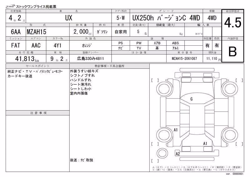 LEXUS UX250H