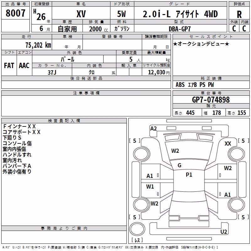SUBARU XV