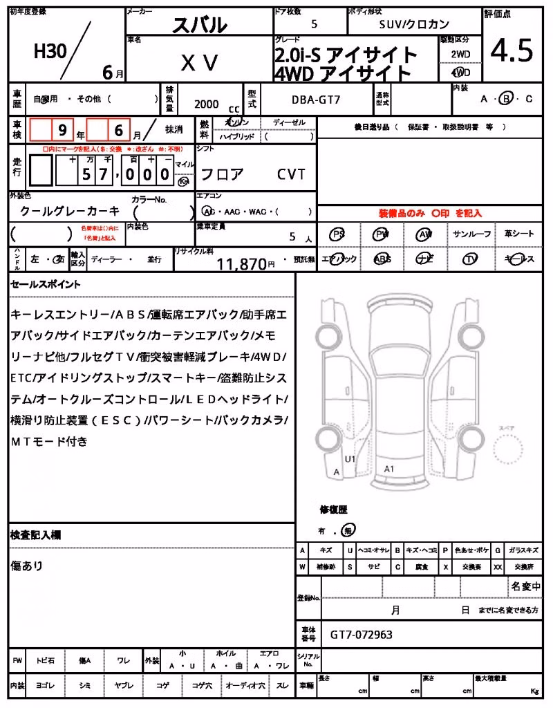 SUBARU XV