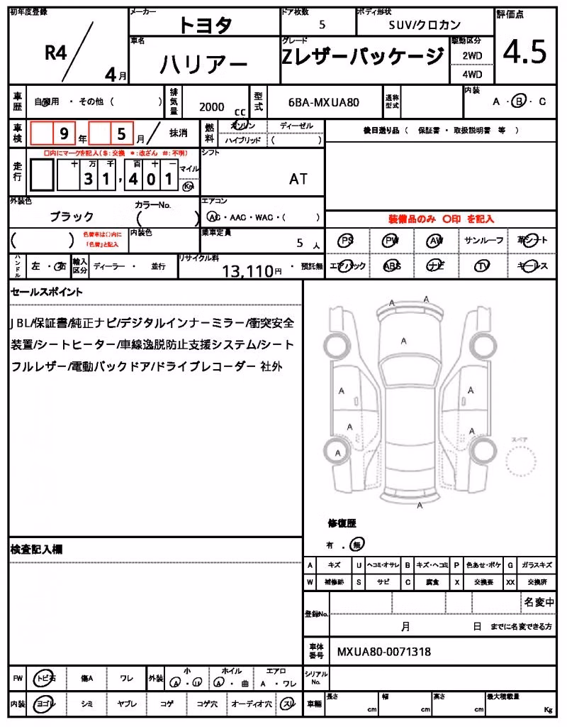 TOYOTA HARRIER