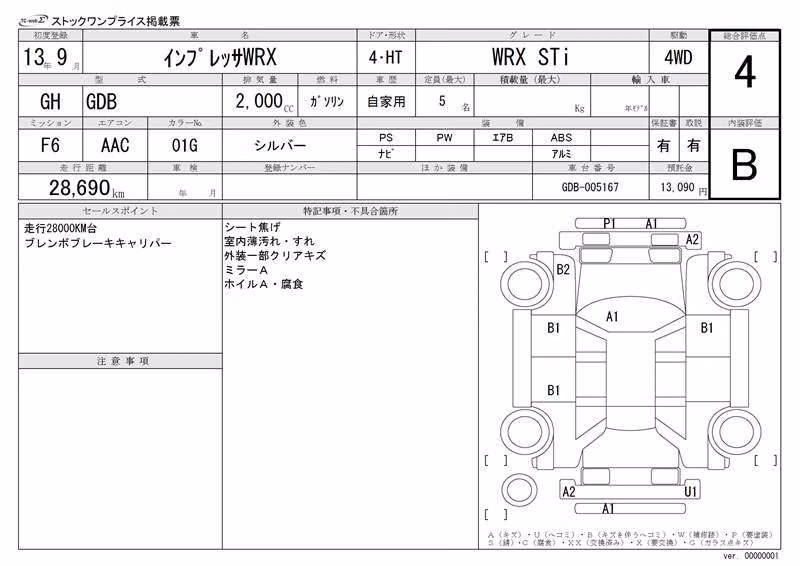 SUBARU IMPREZA WRX STI
