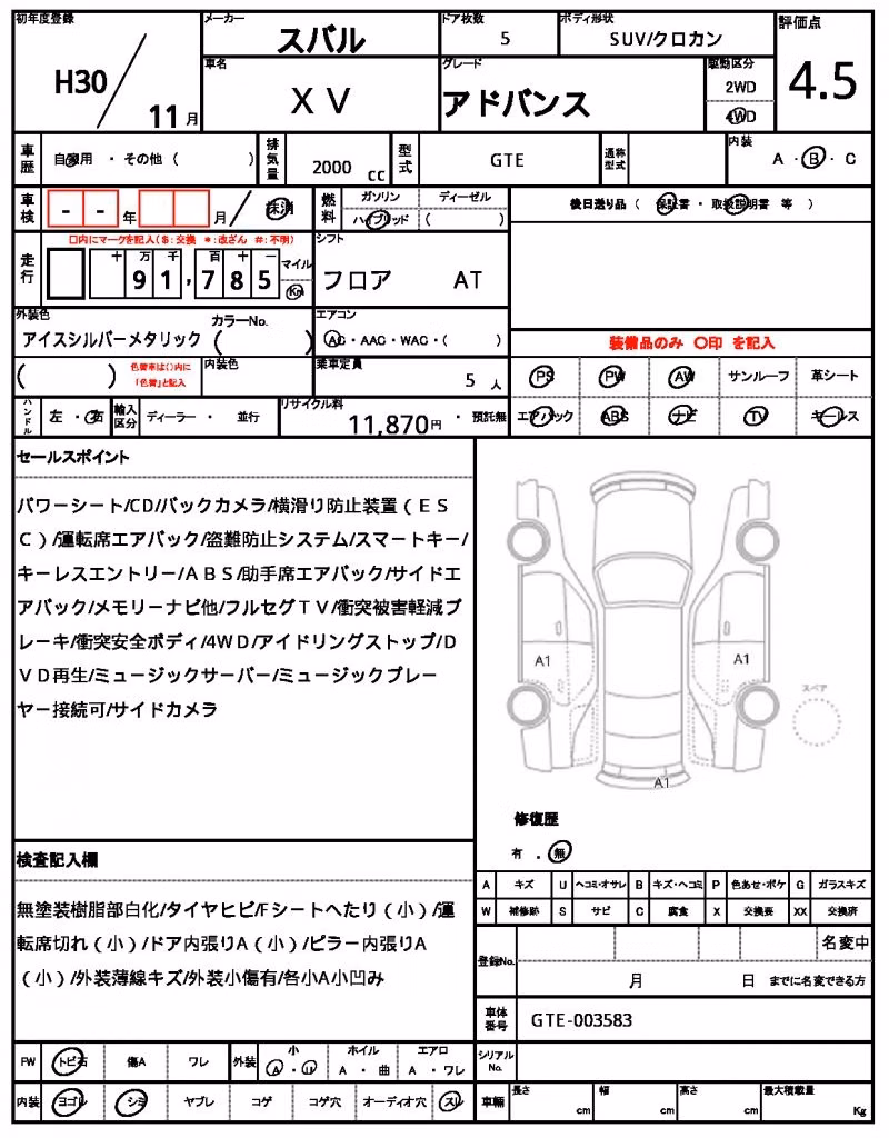 SUBARU XV