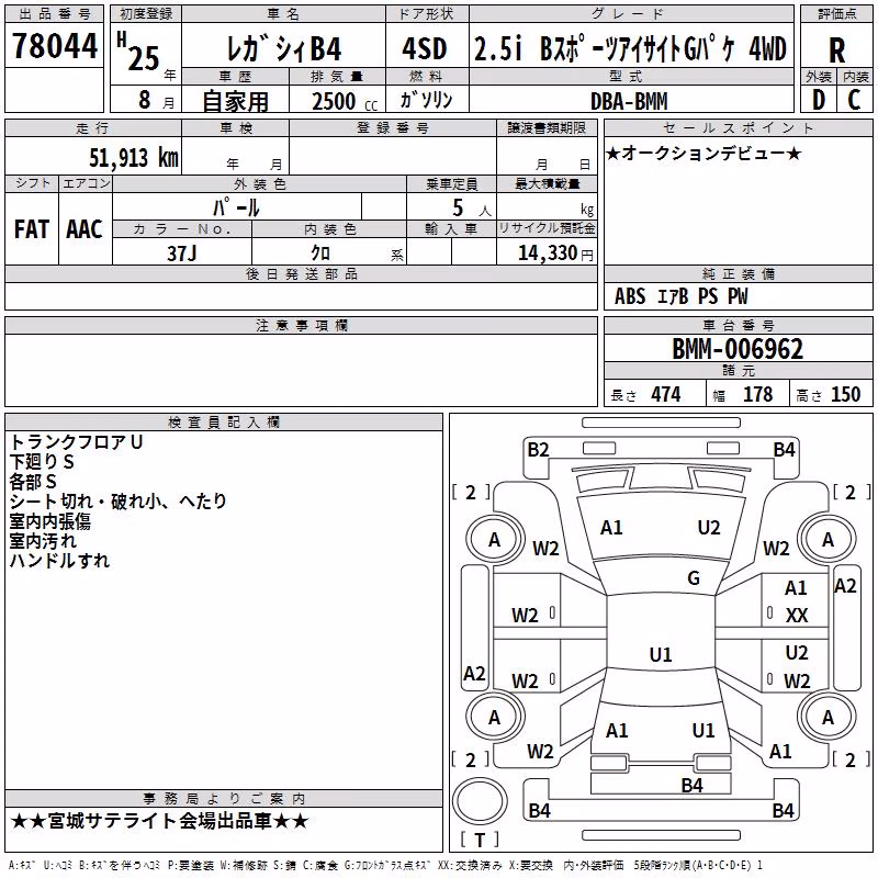 SUBARU LEGACY B4