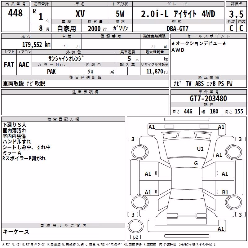 SUBARU XV