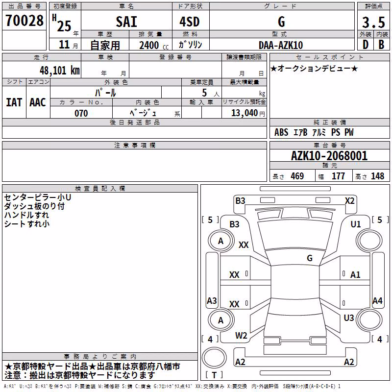 TOYOTA SAI
