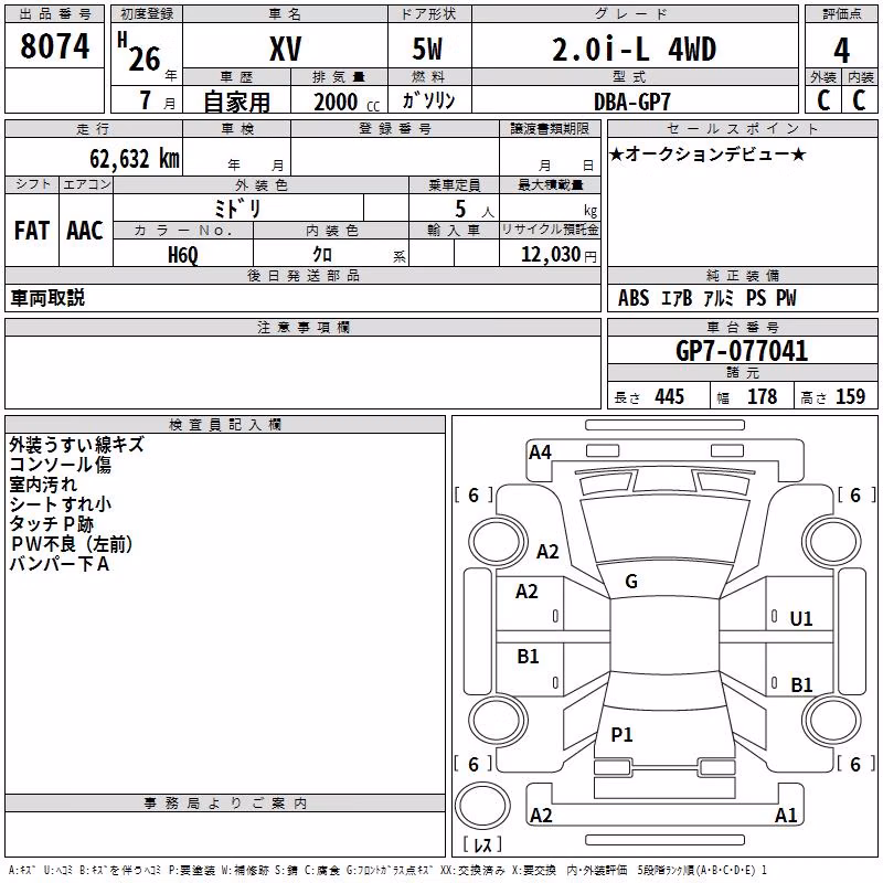 SUBARU XV