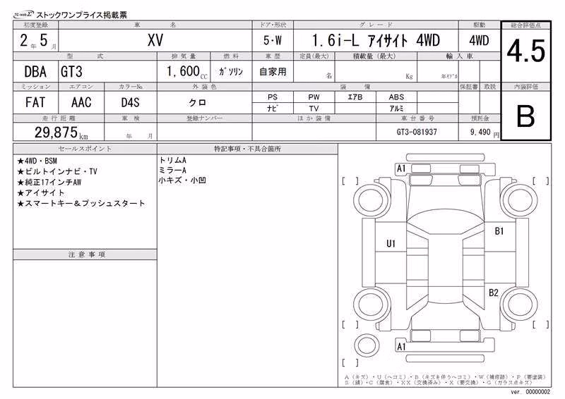 SUBARU XV