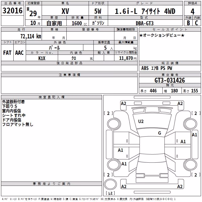 SUBARU XV