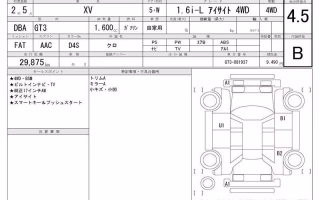 SUBARU XV