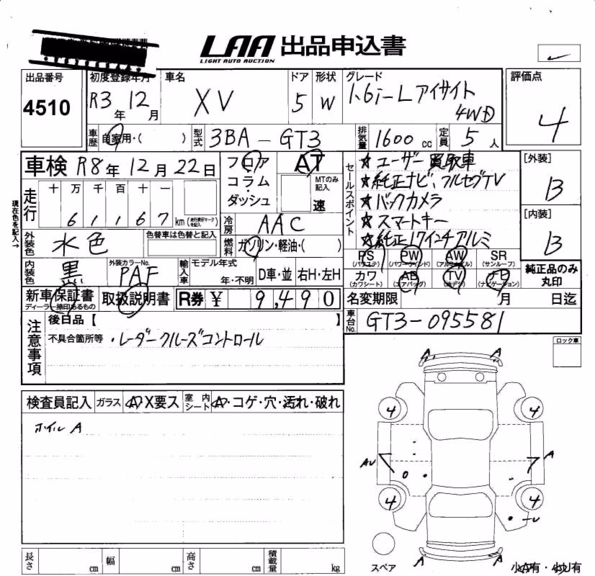 SUBARU XV