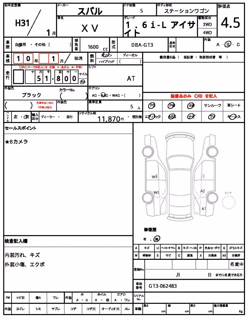 SUBARU XV