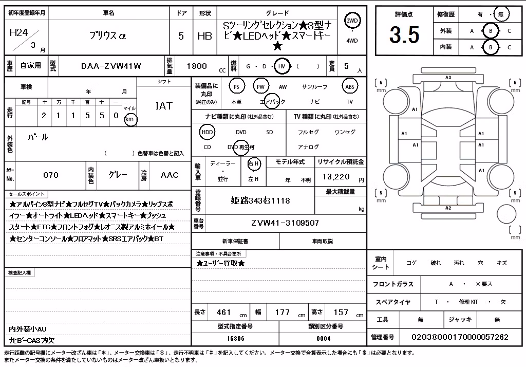 TOYOTA PRIUS ALPHA