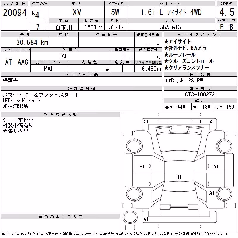 SUBARU XV