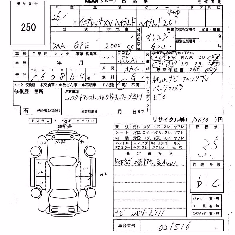 SUBARU XV