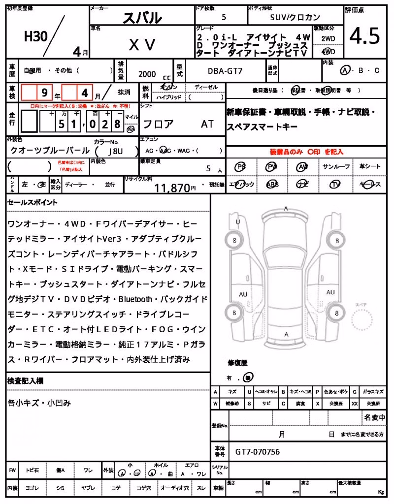 SUBARU XV
