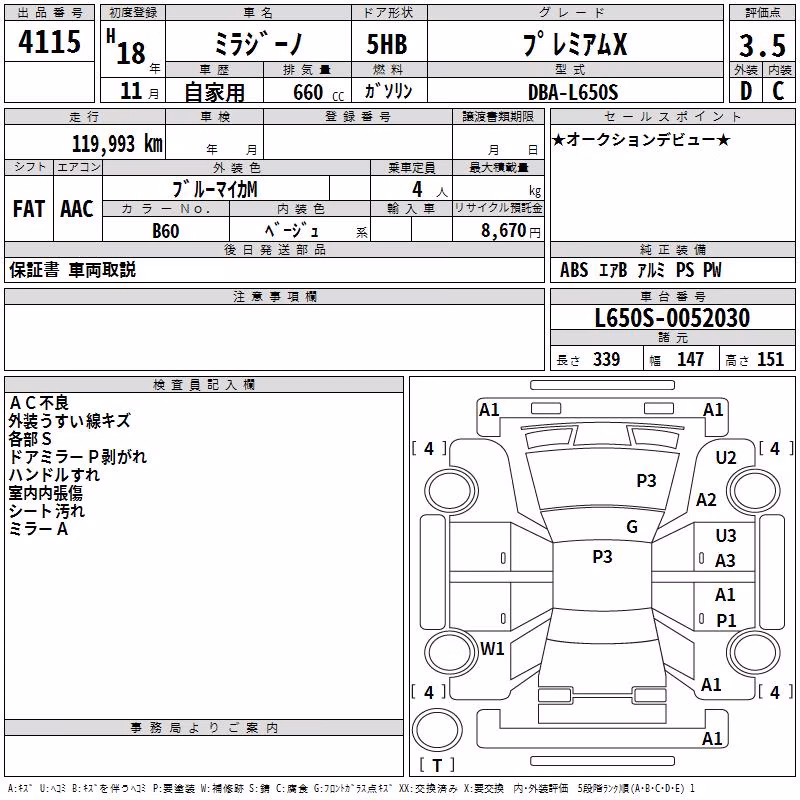 DAIHATSU MIRA GINO