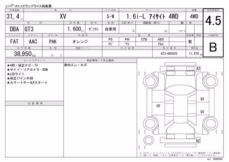 SUBARU XV