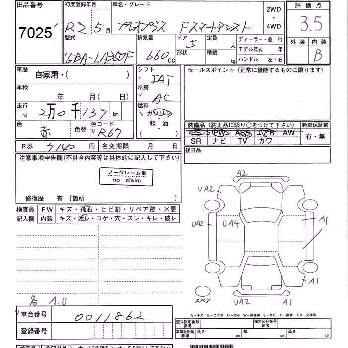 SUBARU PLEO PLUS