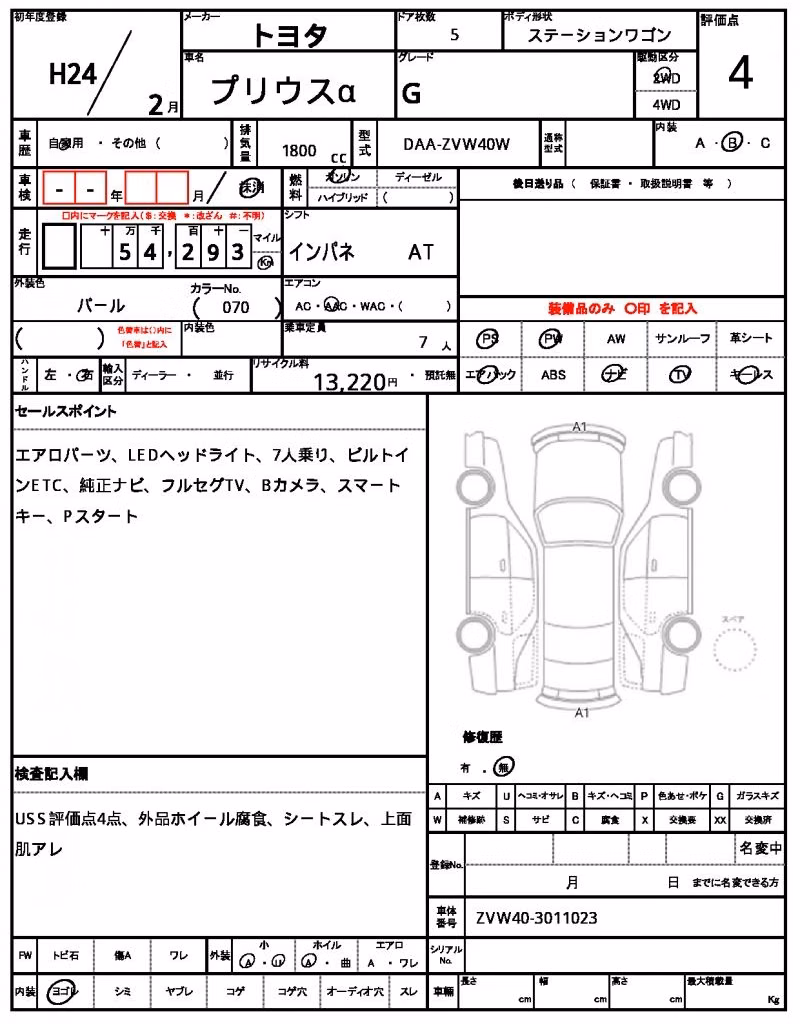 TOYOTA PRIUS ALPHA