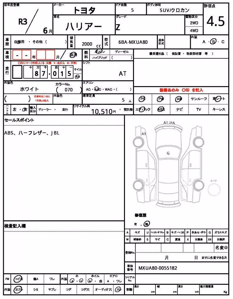 TOYOTA HARRIER
