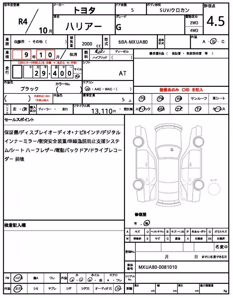 TOYOTA HARRIER