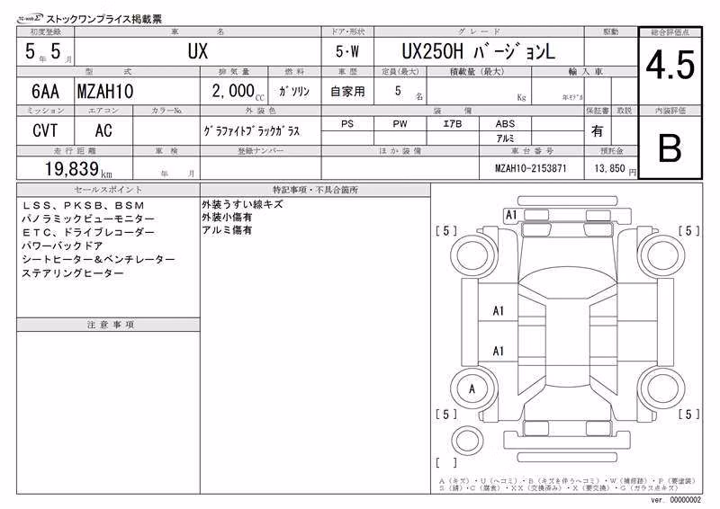 LEXUS UX250H
