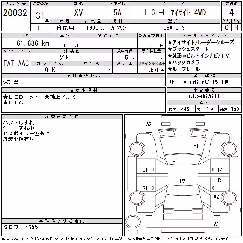 SUBARU XV
