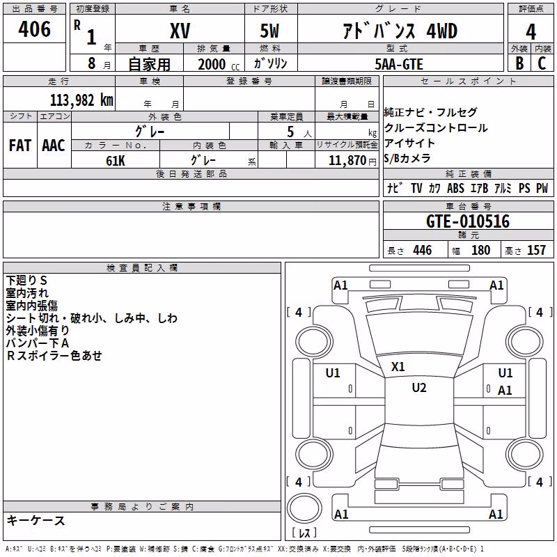 SUBARU XV