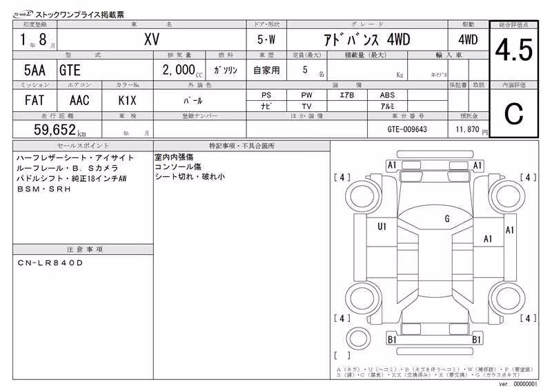 SUBARU XV