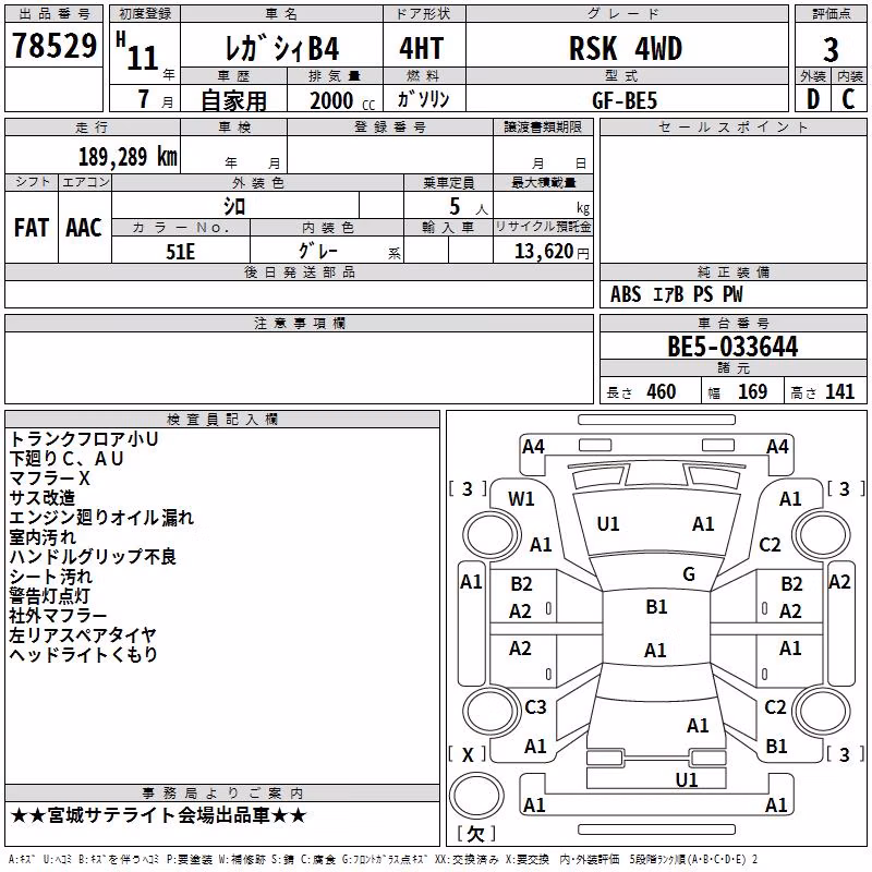 SUBARU LEGACY B4