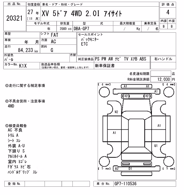 SUBARU XV
