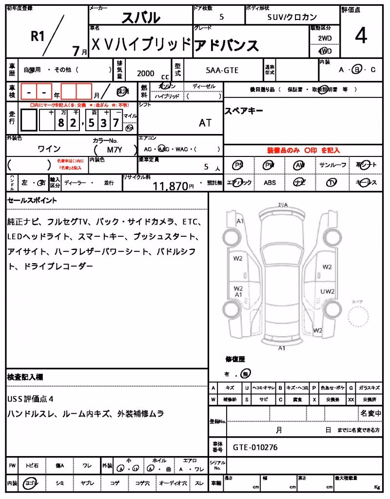 SUBARU XV