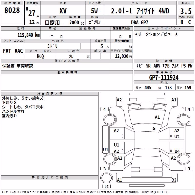 SUBARU XV