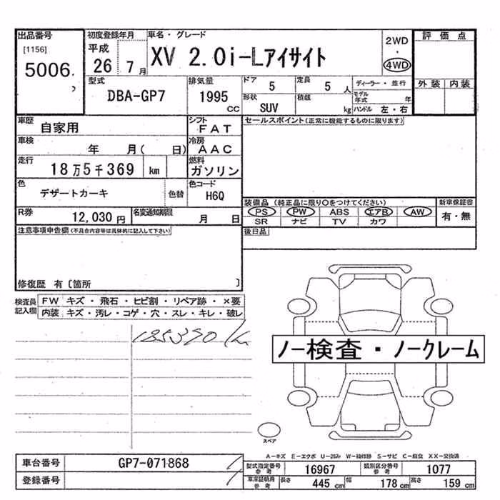 SUBARU XV